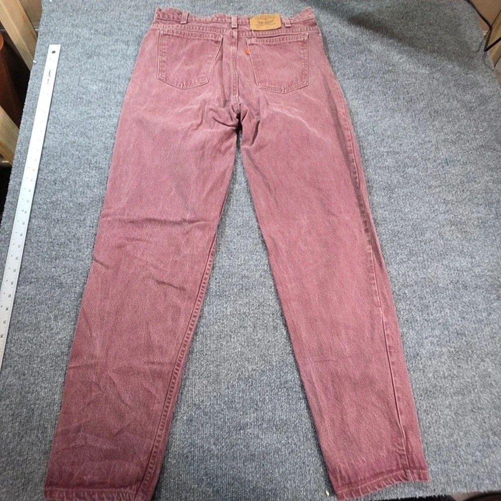 Vintage Levis 550 Jeans Mens 36x34 Red Medium Wash Relaxed Tapered USA 90s